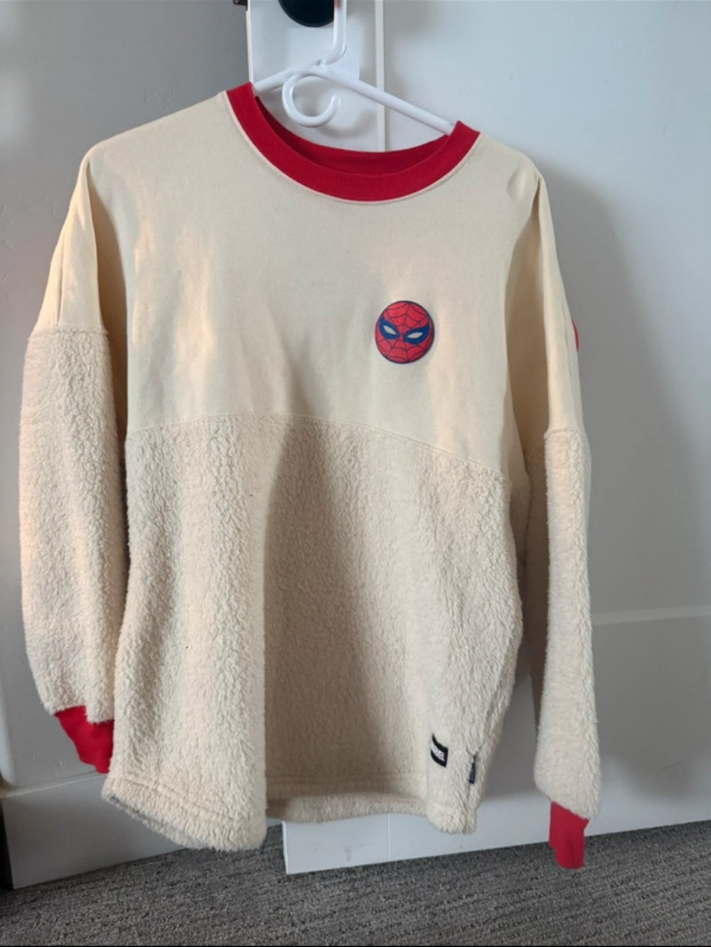 Marvel Cream & Red Spidey Sherpa Sweatshirt